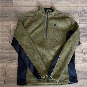 Spyder zip up sweater nylon material sweatshirt